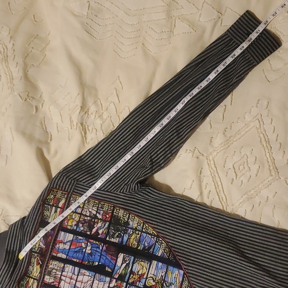 Levi's Striped Work Shirt - St. Jean Church, Mary, Jesus Print Patch Embroidered - Picture 8 of 17